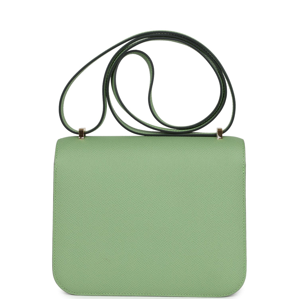 Hermès Constance 18 Vert Criquet Epsom-textured Faux Leather Marquette Hardware