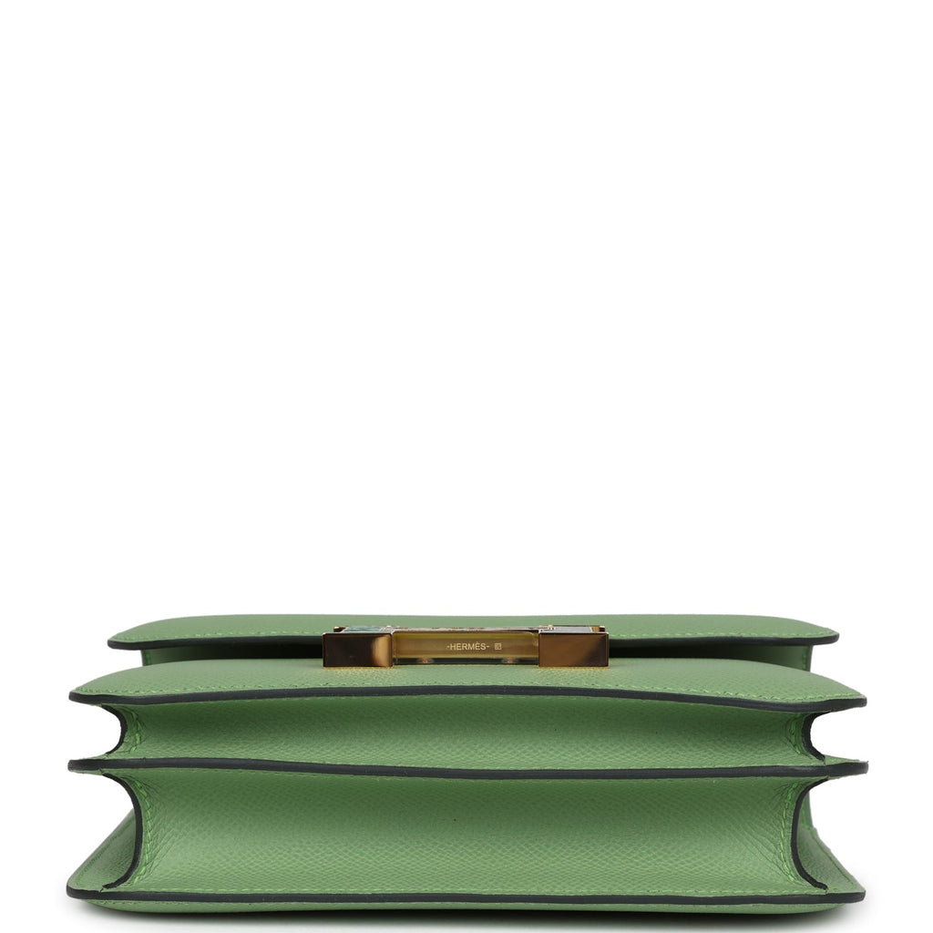 Hermès Constance 18 Vert Criquet Epsom-textured Faux Leather Marquette Hardware