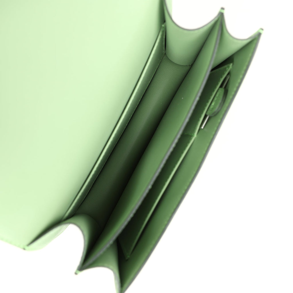Hermès Constance 18 Vert Criquet Epsom-textured Faux Leather Marquette Hardware