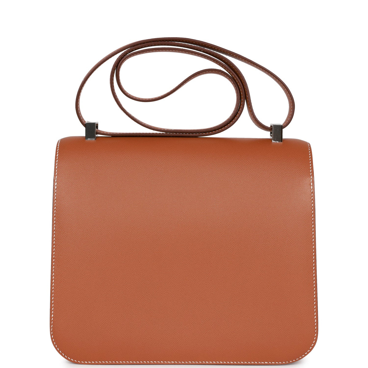 Hermès Constance 24 Gold Madame-textured Faux Leather and Faux Leather Palladium Hardware