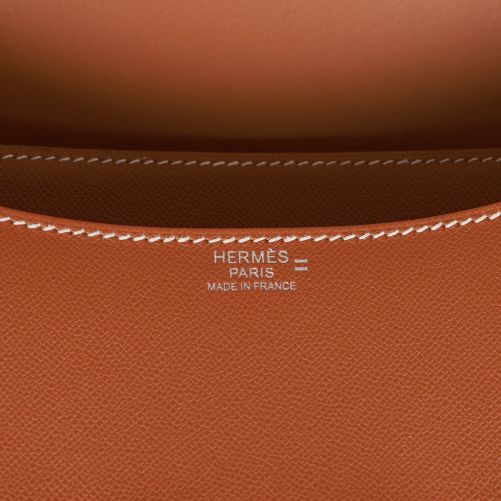 Hermès Constance 24 Gold Madame-textured Faux Leather and Faux Leather Palladium Hardware