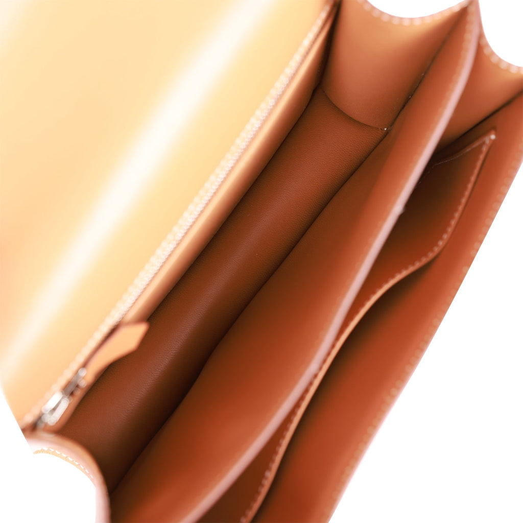 Hermès Constance 24 Gold Madame-textured Faux Leather and Faux Leather Palladium Hardware