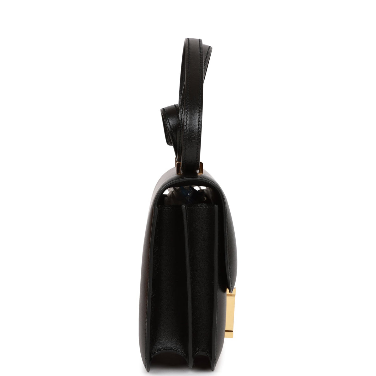 Hermès Constance 18 Black Tadelakt-textured Faux Leather and Ombre Faux Leather Gold Hardware