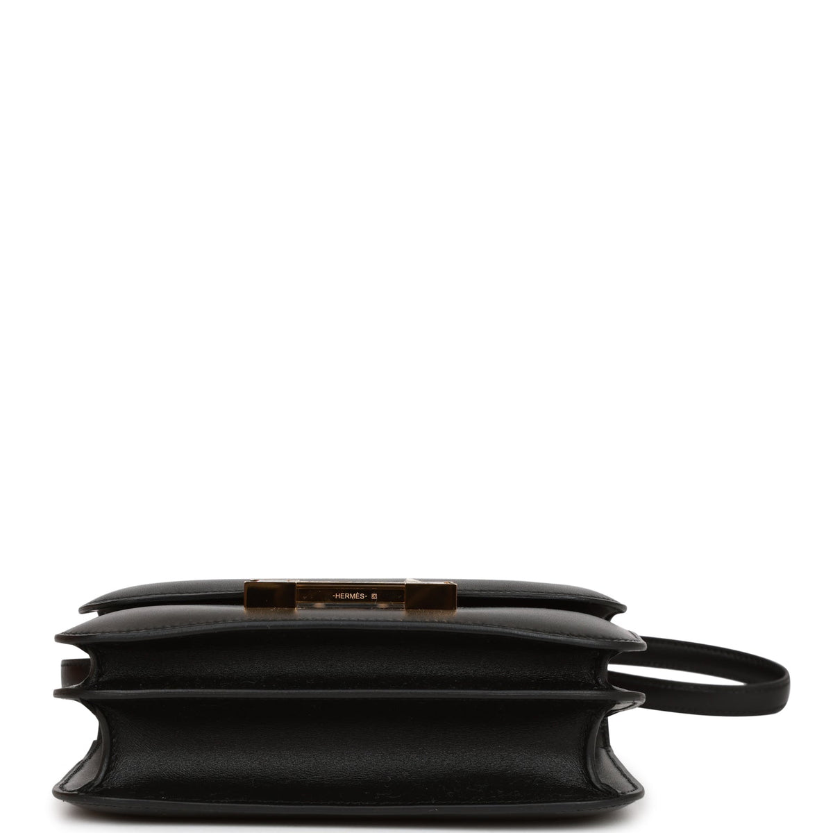 Hermès Constance 18 Black Tadelakt-textured Faux Leather and Ombre Faux Leather Gold Hardware