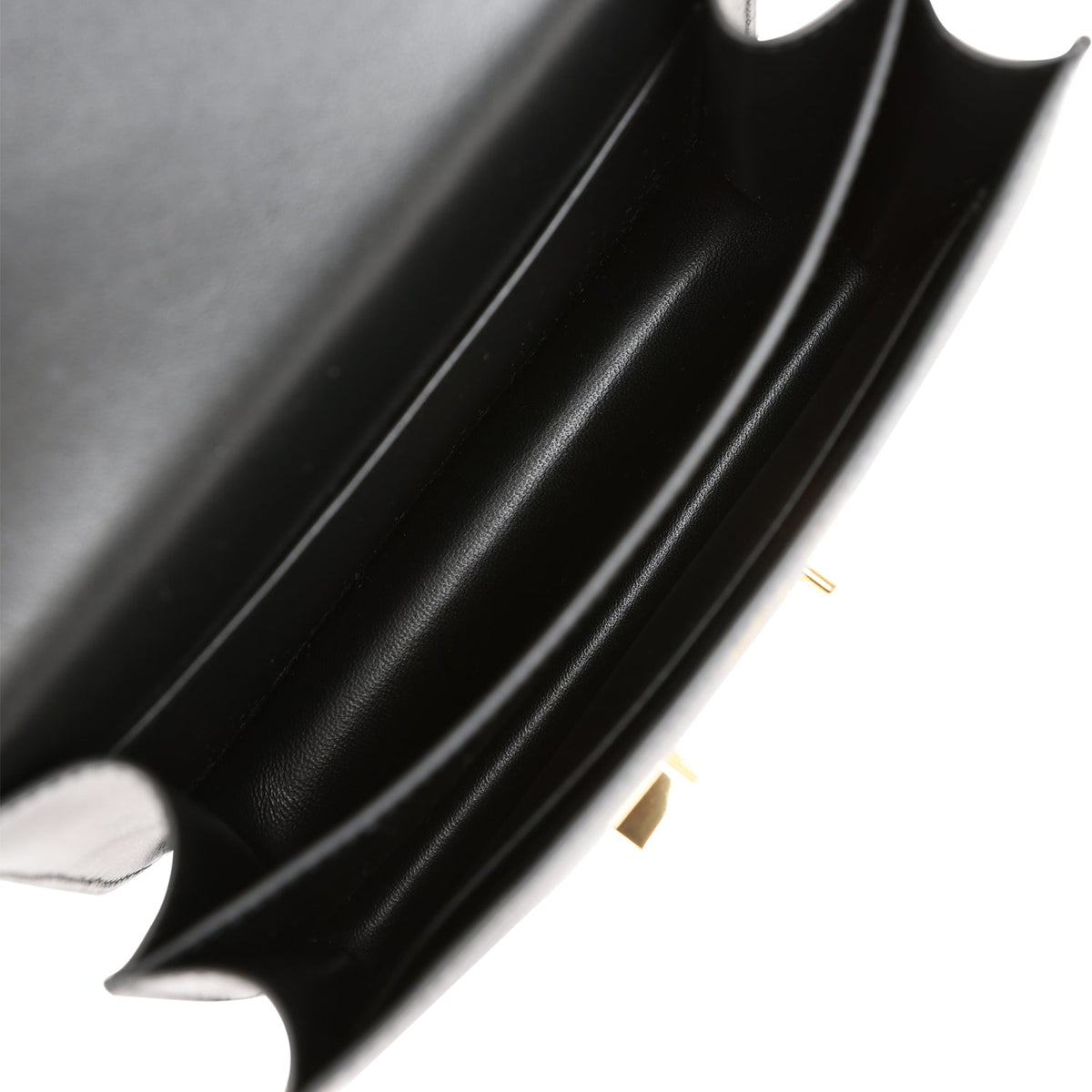 Hermès Constance 18 Black Tadelakt-textured Faux Leather and Ombre Faux Leather Gold Hardware