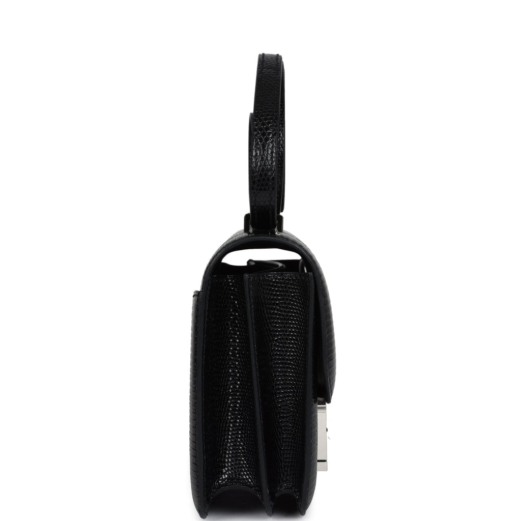 Hermès Constance 18 Black Faux Leather Palladium Hardware