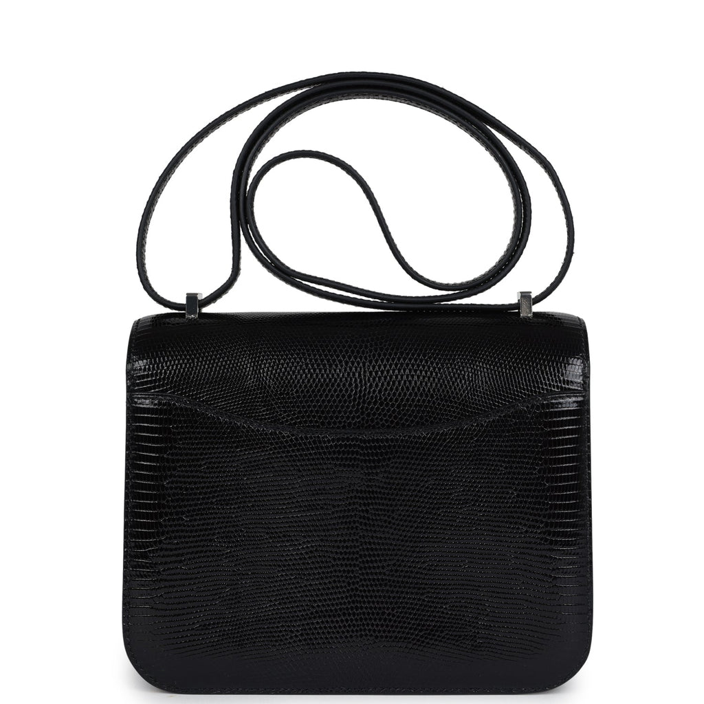 Hermès Constance 18 Black Faux Leather Palladium Hardware