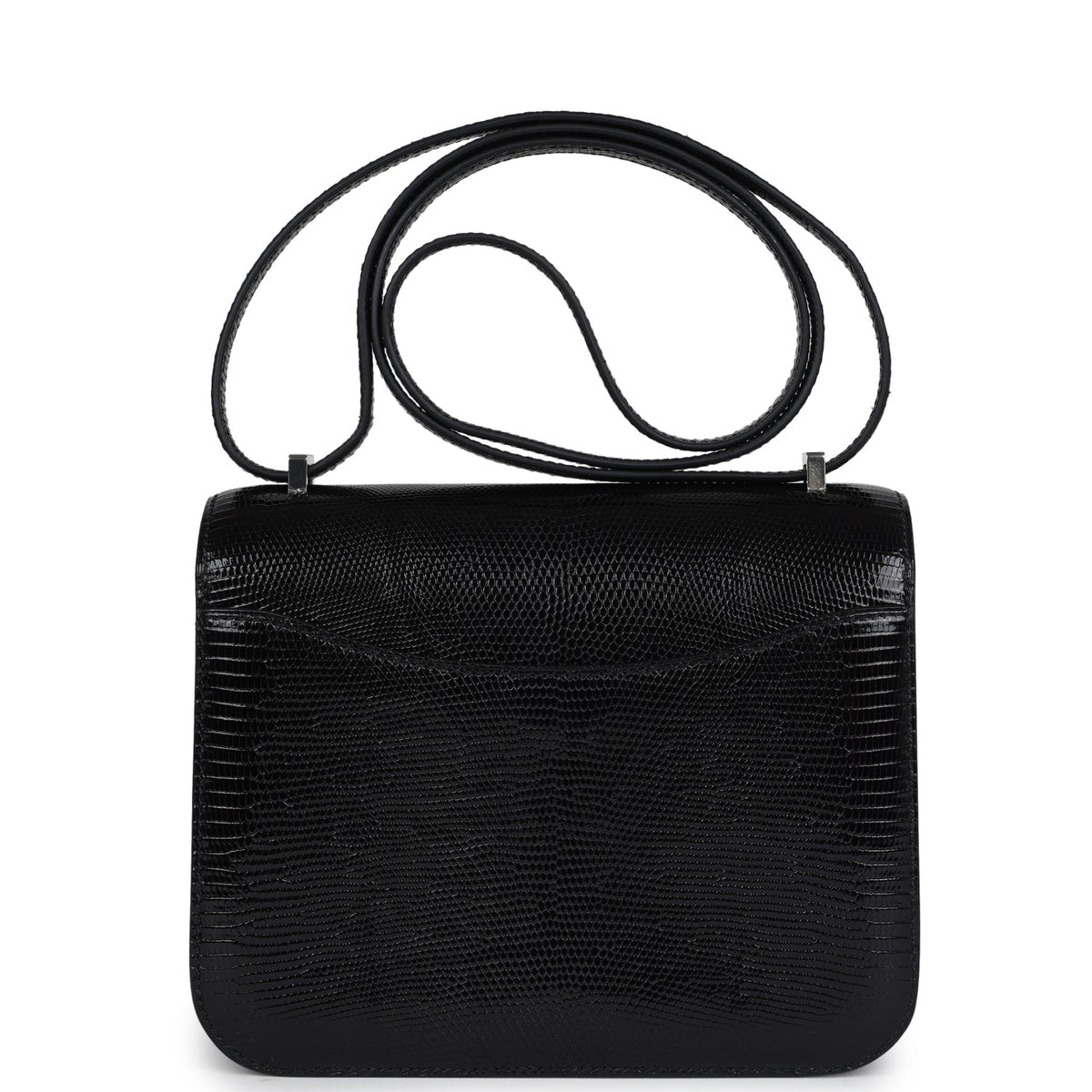 Hermès Constance 18 Black Faux Leather Palladium Hardware