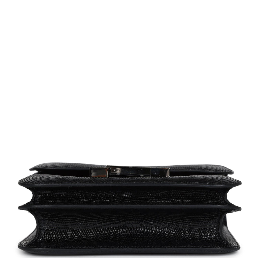 Hermès Constance 18 Black Faux Leather Palladium Hardware