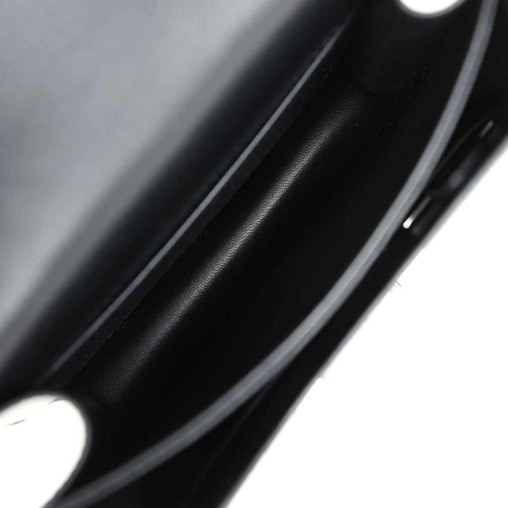 Hermès Constance 18 Black Faux Leather Palladium Hardware