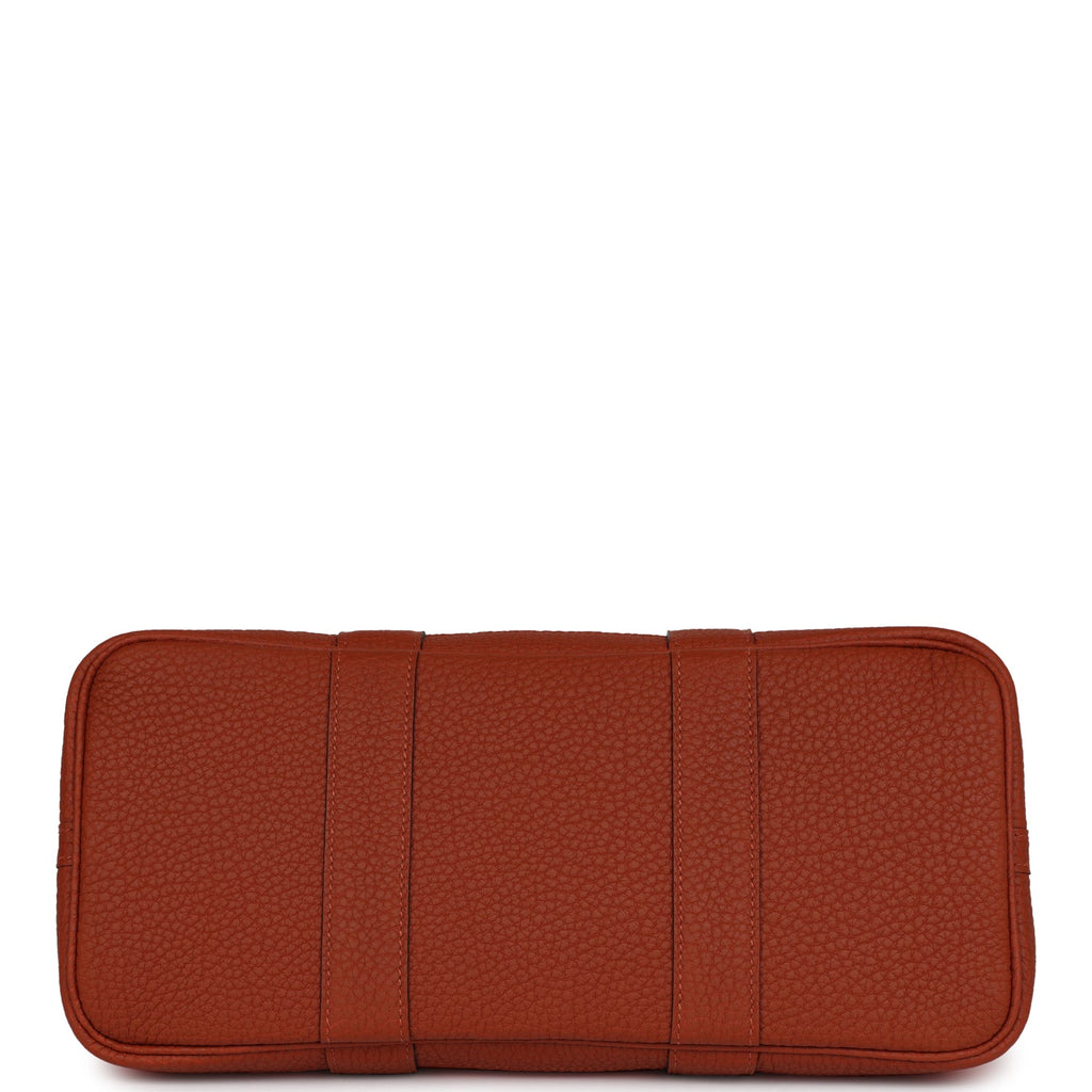Hermès Garden Party 30 Terre Battue and Cuivre Toile Canvas and Negonda Palladium Hardware
