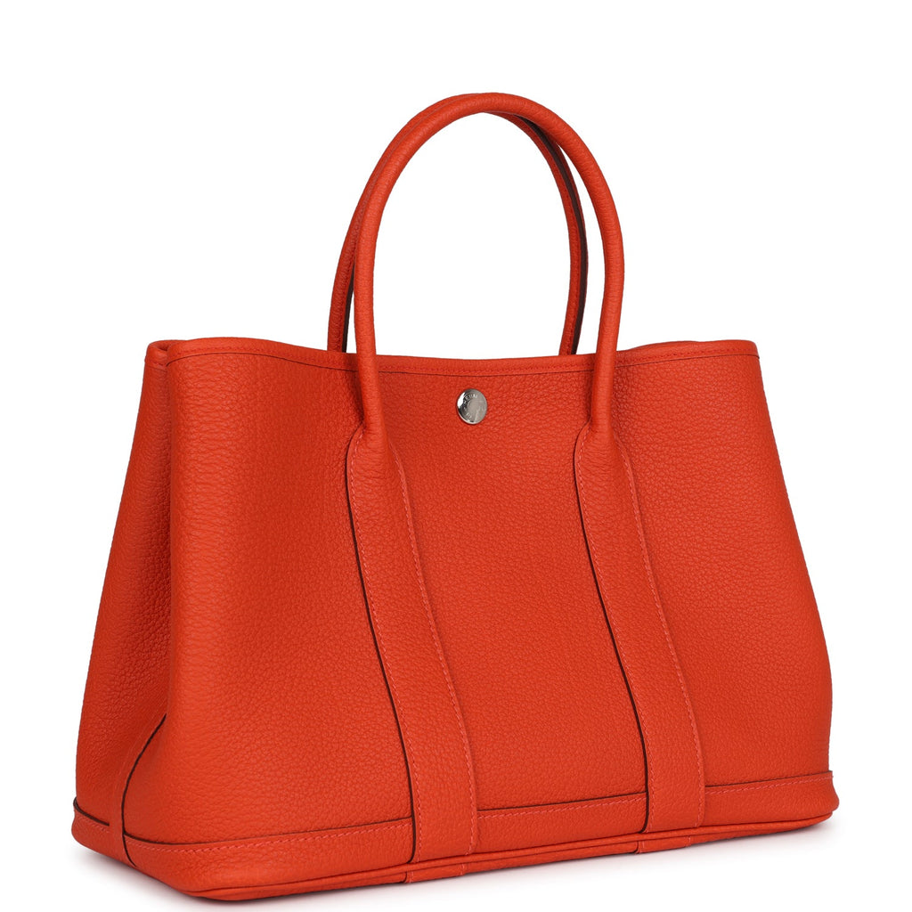 Hermès Garden Party 30 Capucine Negonda Palladium Hardware