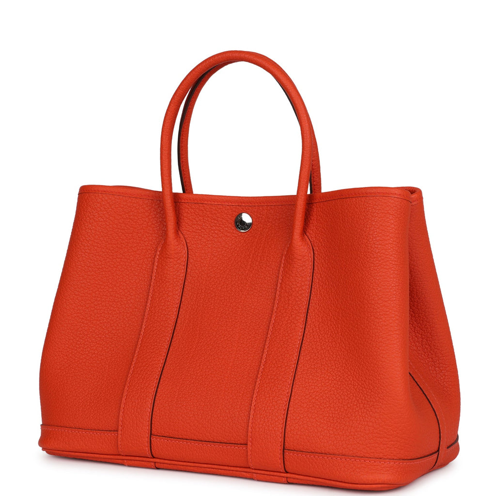 Hermès Garden Party 30 Capucine Negonda Palladium Hardware