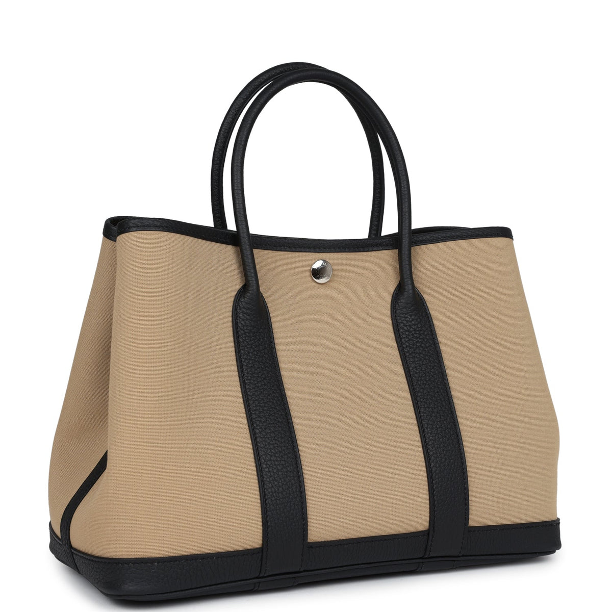Hermès Garden Party 30 Trench Toile and Black Negonda Palladium Hardware