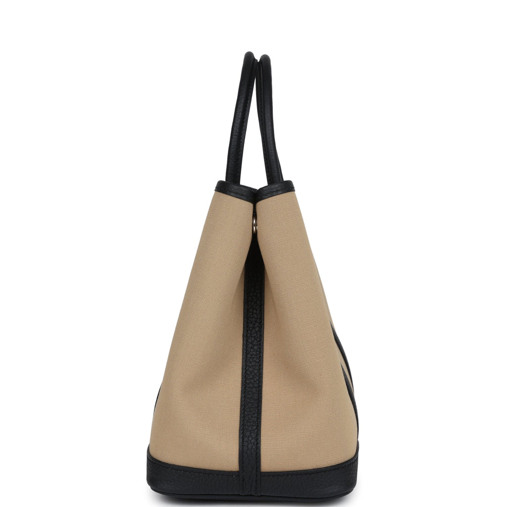 Hermès Garden Party 30 Trench Toile and Black Negonda Palladium Hardware