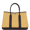 Hermès Garden Party 30 Paille Toile Militaire Canvas and Ebene Negonda Palladium Hardware
