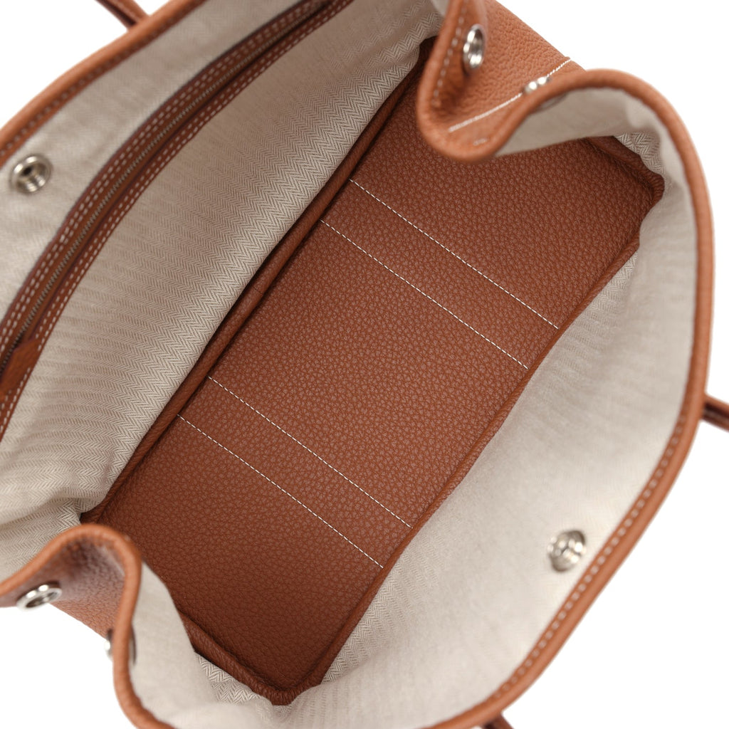 Hermès Garden Party 30 Gold Negonda Palladium Hardware