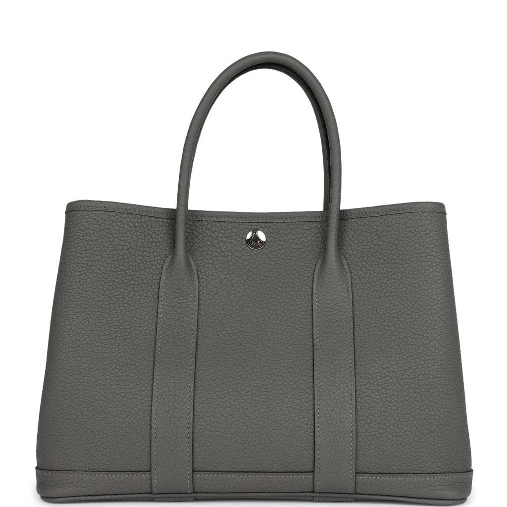 Hermès Garden Party 30 Gris Meyer Negonda Palladium Hardware