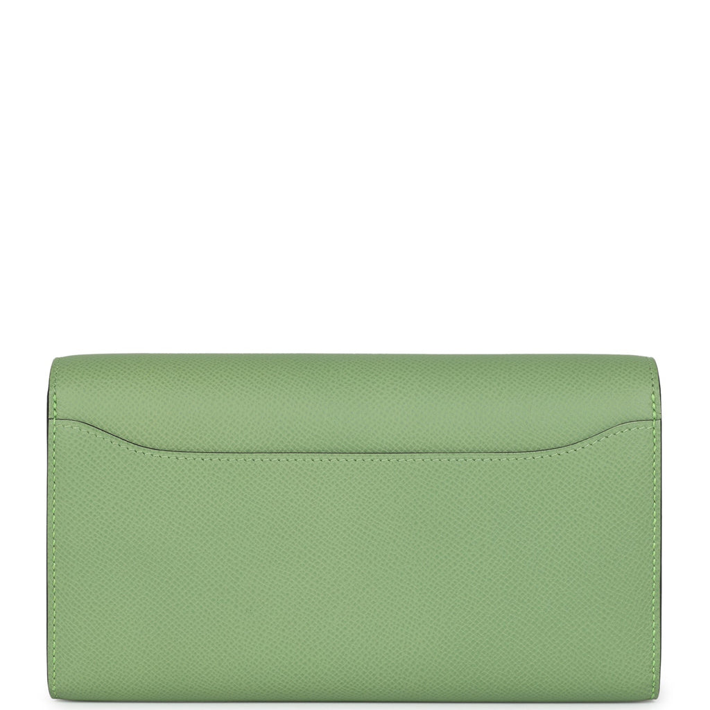 Hermès Constance Wallet To Go Vert Criquet Epsom-textured Faux Leather Marquette Gold Hardware