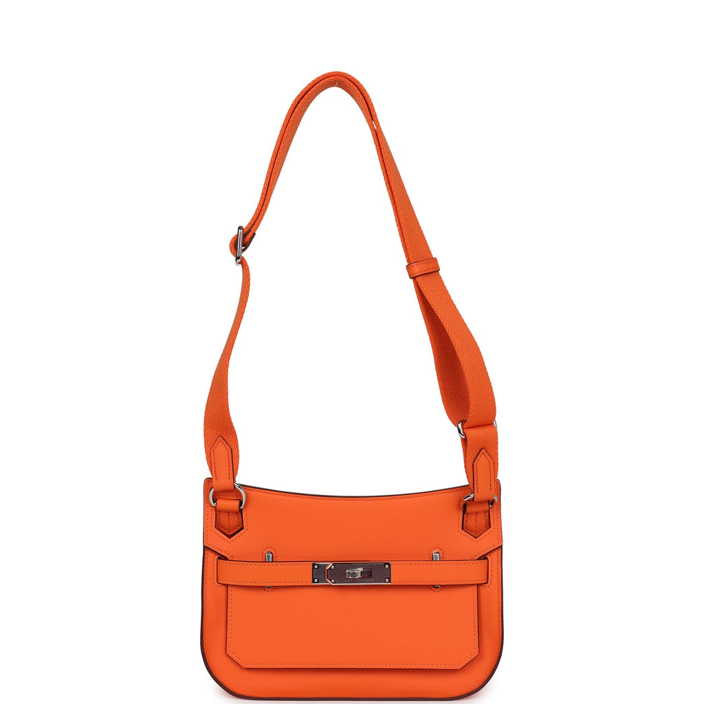 Hermès Mini Jypsiere Orange Minium Swift Palladium Hardware
