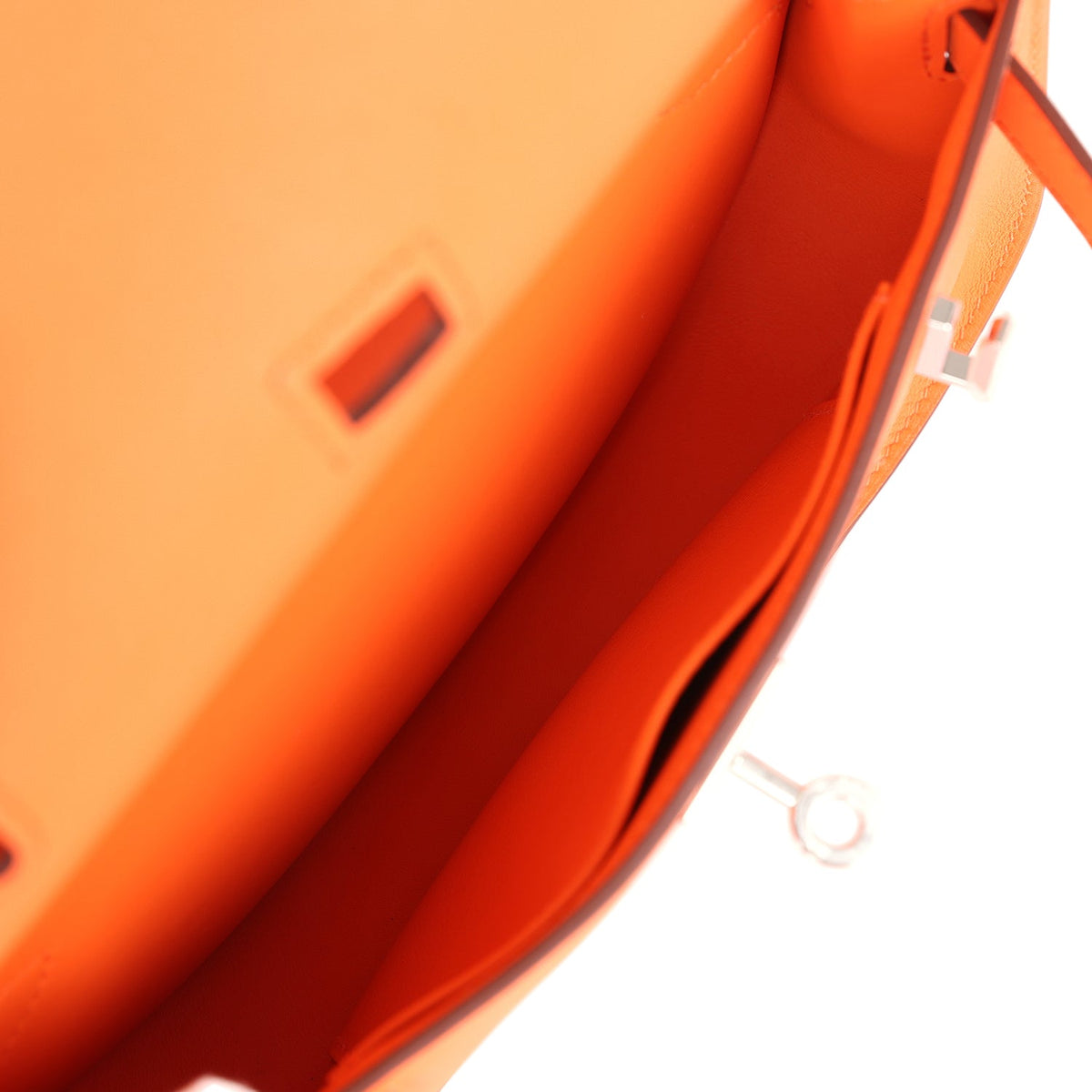 Hermès Mini Jypsiere Orange Minium Swift Palladium Hardware
