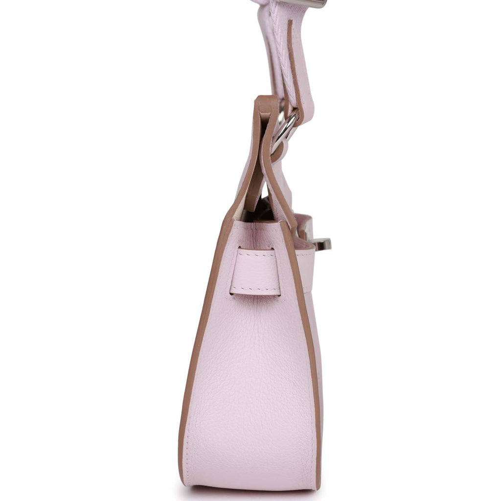 Hermès Mini Jypsiere Mauve Pale Verso Evercolor Palladium Hardware