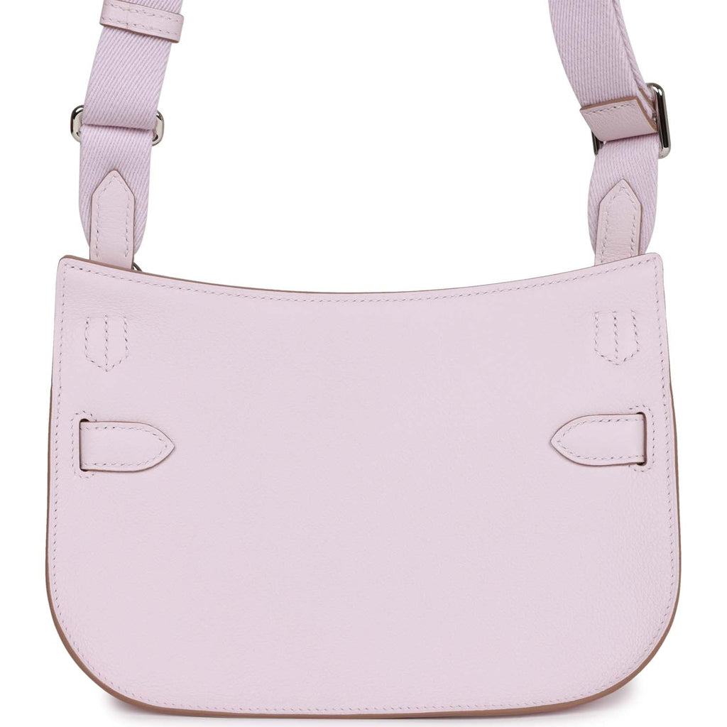Hermès Mini Jypsiere Mauve Pale Verso Evercolor Palladium Hardware