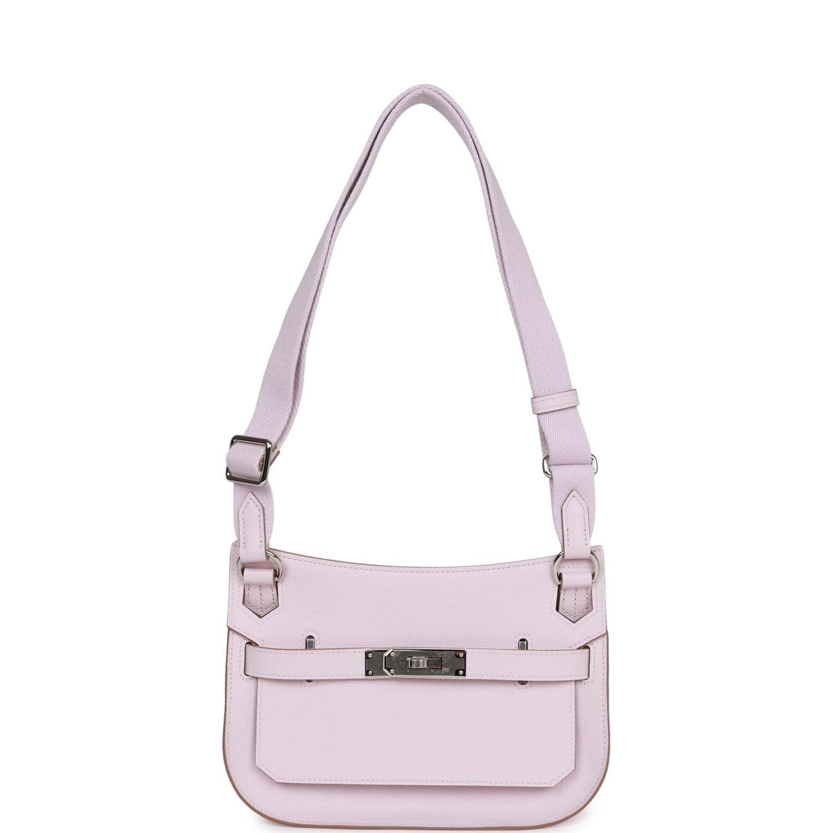 Hermès Mini Jypsiere Mauve Pale Verso Evercolor Palladium Hardware
