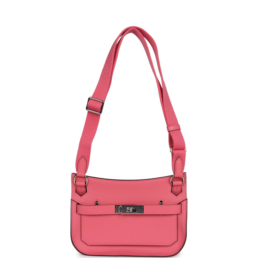 Hermès Mini Jypsiere Rose Azalee Swift Palladium Hardware