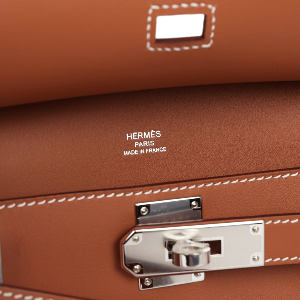Hermès Mini Jypsiere Gold Swift Palladium Hardware
