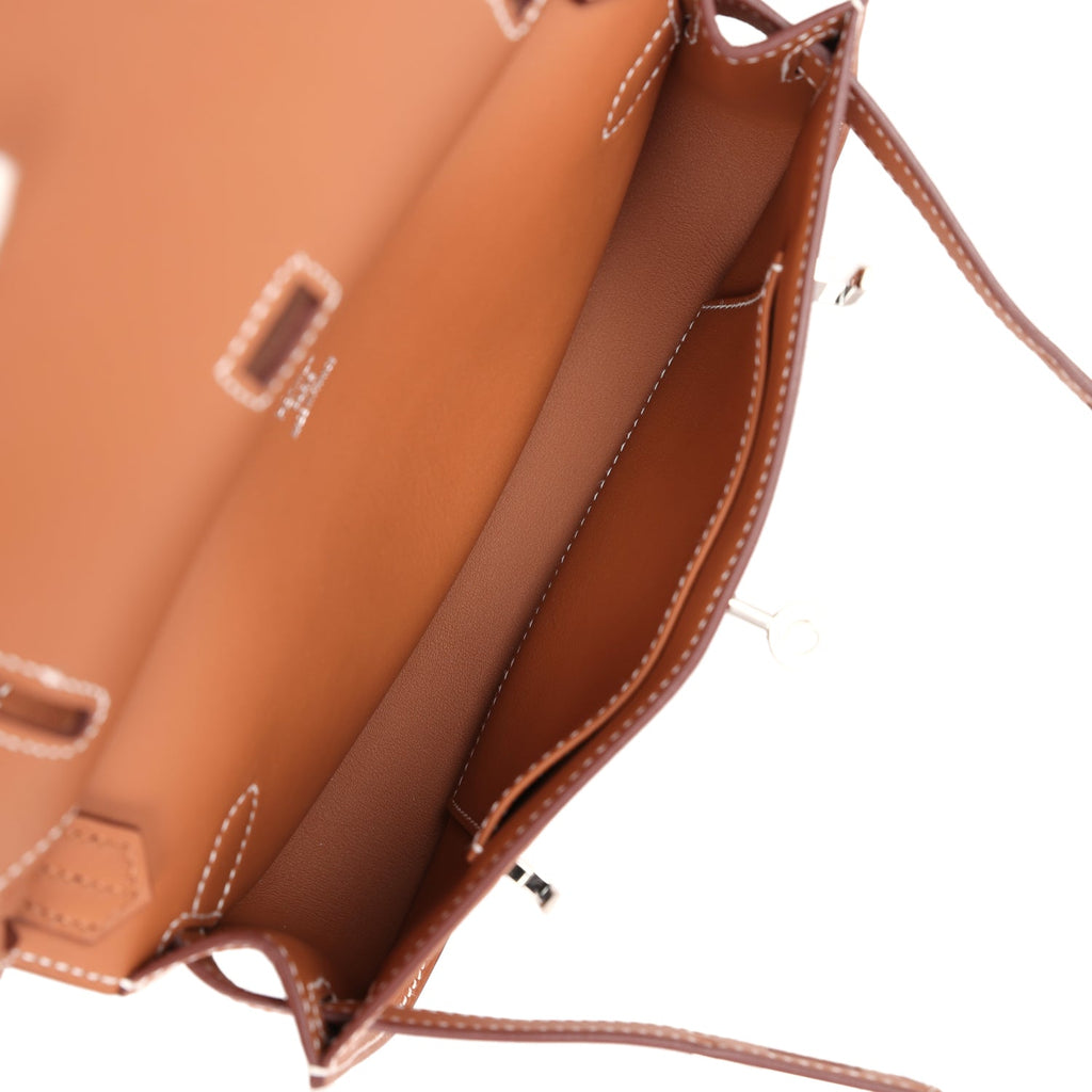 Hermès Mini Jypsiere Gold Swift Palladium Hardware