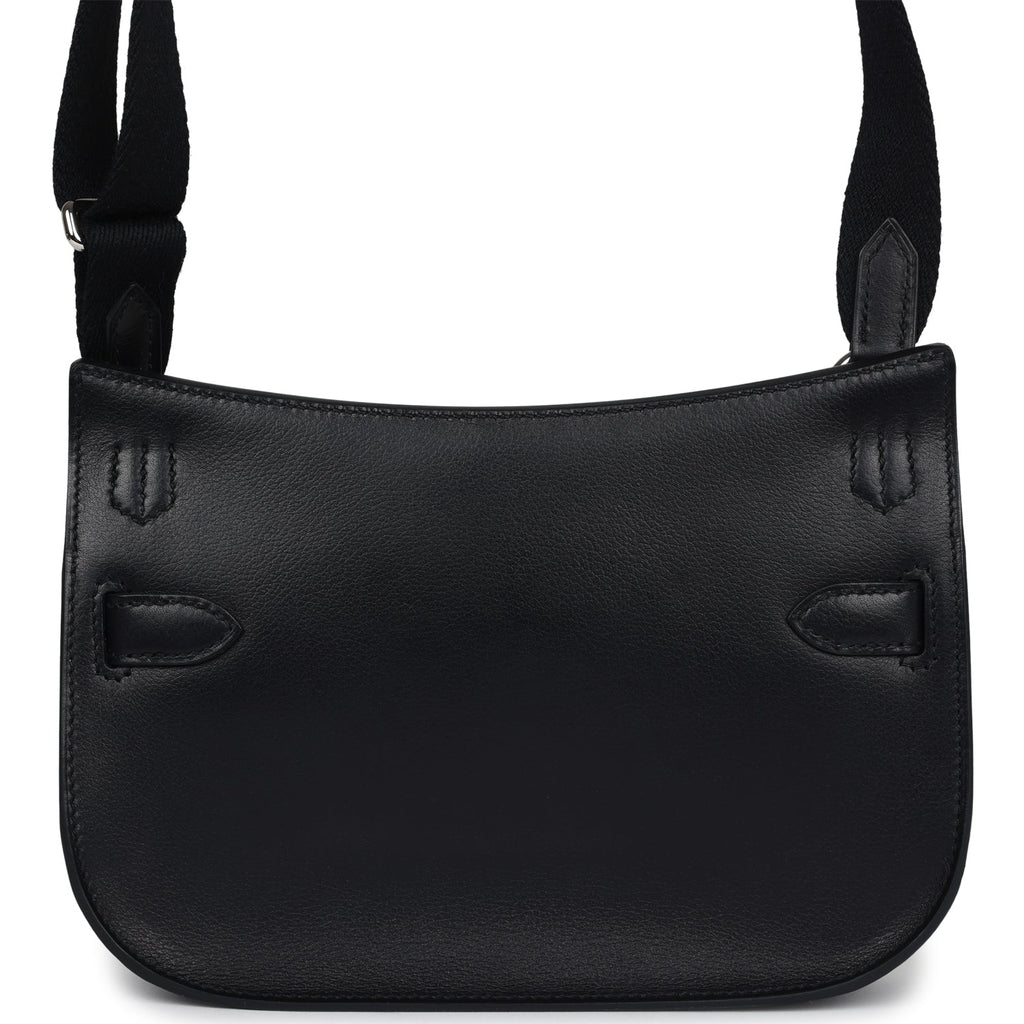 Hermès Jypsiere Mini Black Evercolor Palladium Hardware