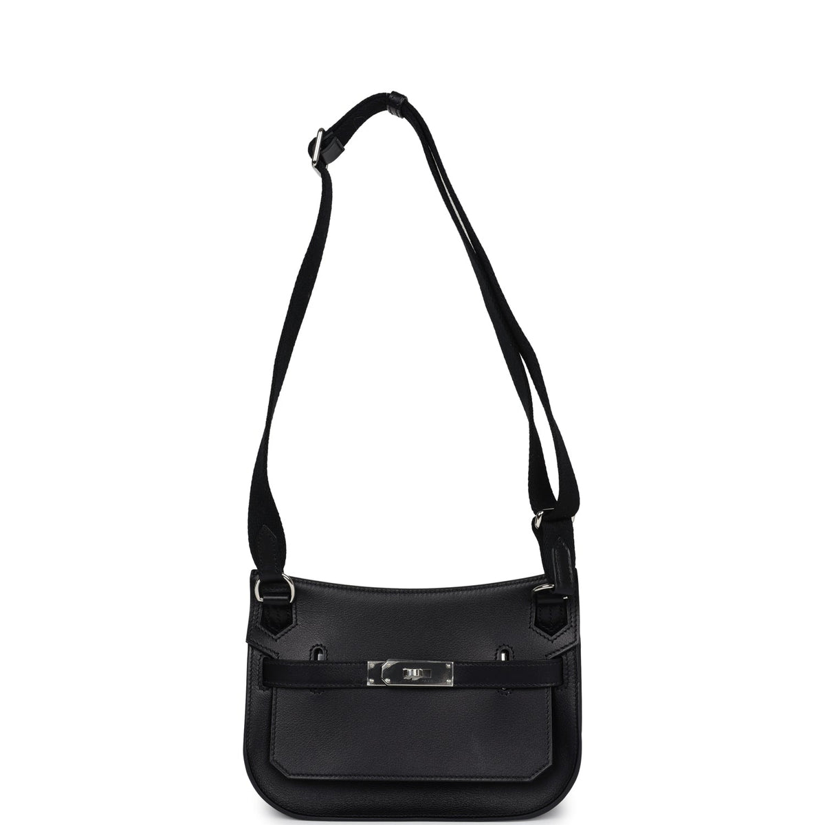 Hermès Jypsiere Mini Black Evercolor Palladium Hardware