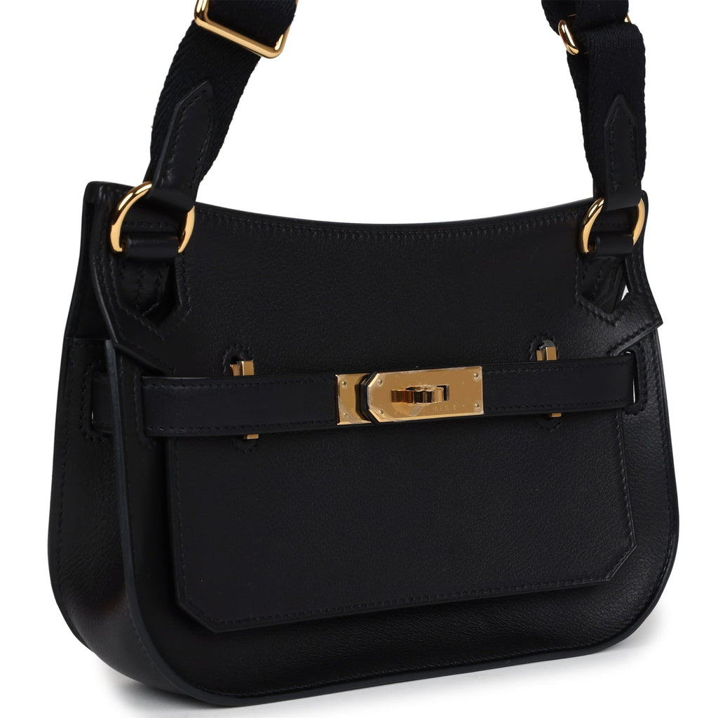 Hermès Jypsiere Mini Black Evercolor Gold Hardware