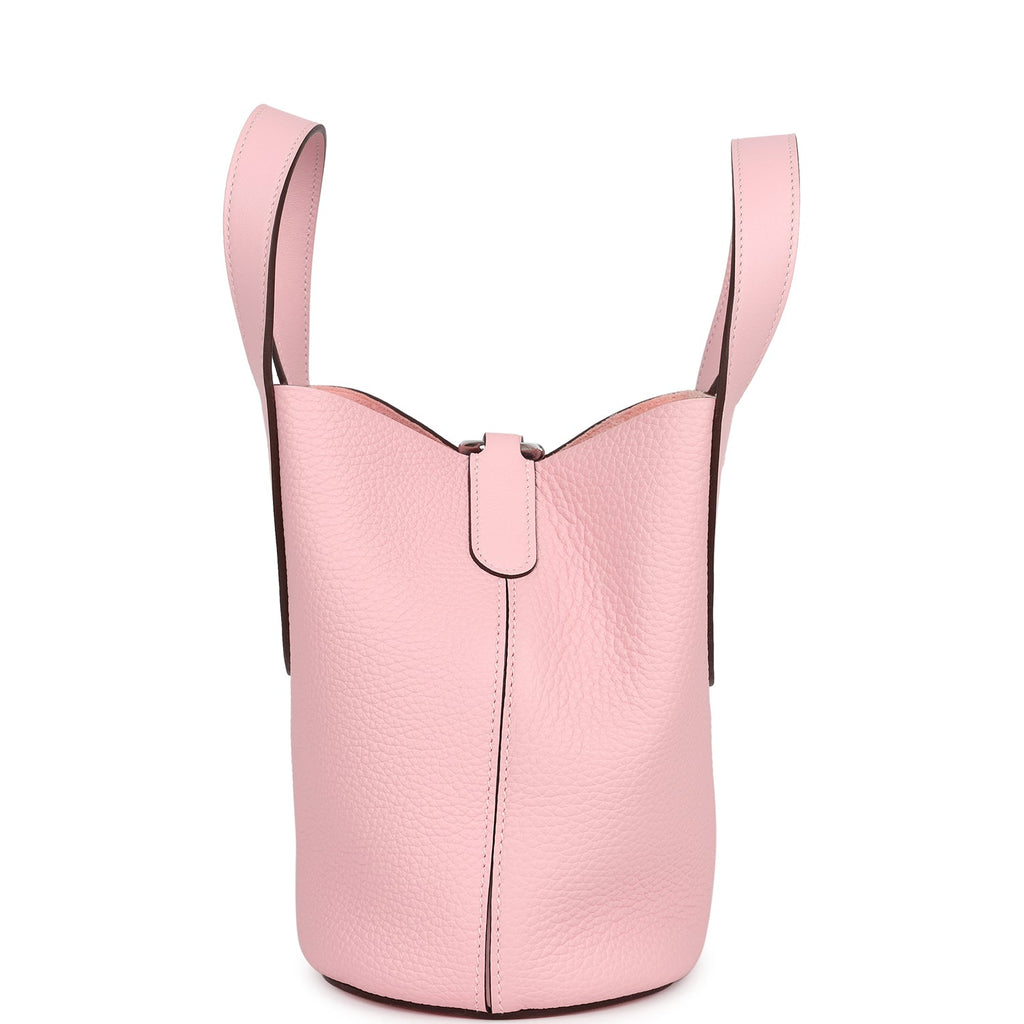 Hermès In-The-Loop 18 Rose Sakura Clemence and Swift Palladium Hardware