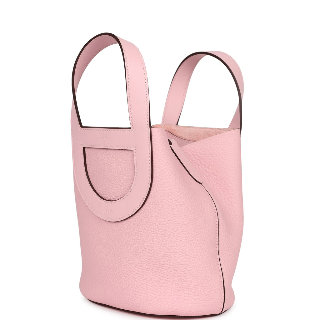 Hermès In-The-Loop 18 Rose Sakura Clemence and Swift Palladium Hardware