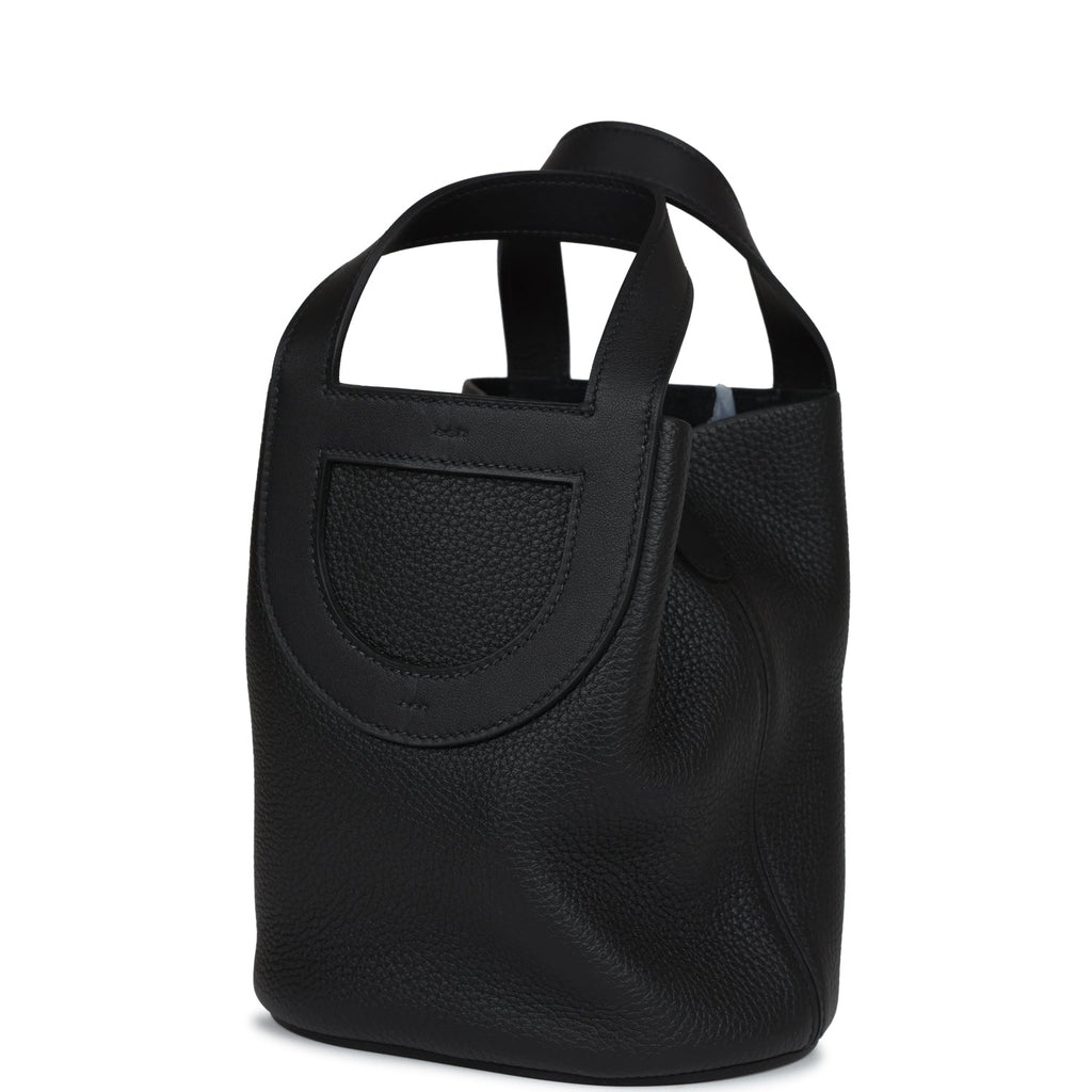 Hermès In-The-Loop 18 Black Clemence and Swift Gold Hardware