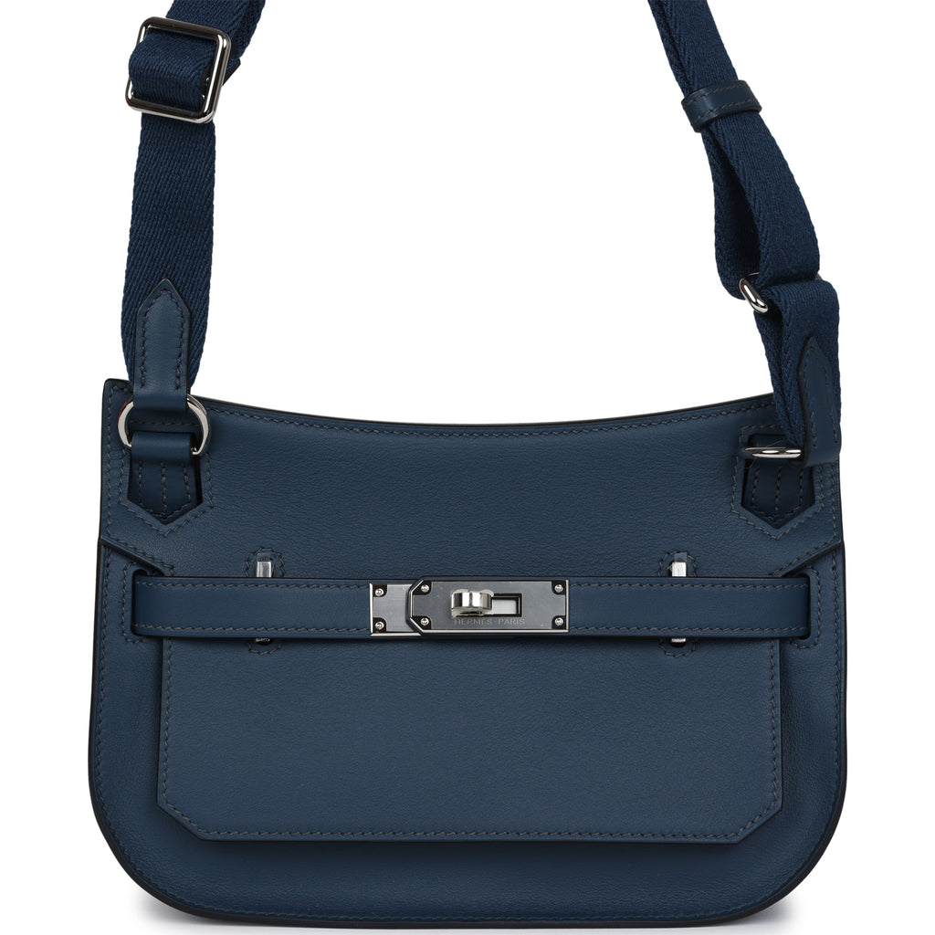 Hermès Mini Jypsiere Bleu De Prusse Swift Palladium Hardware