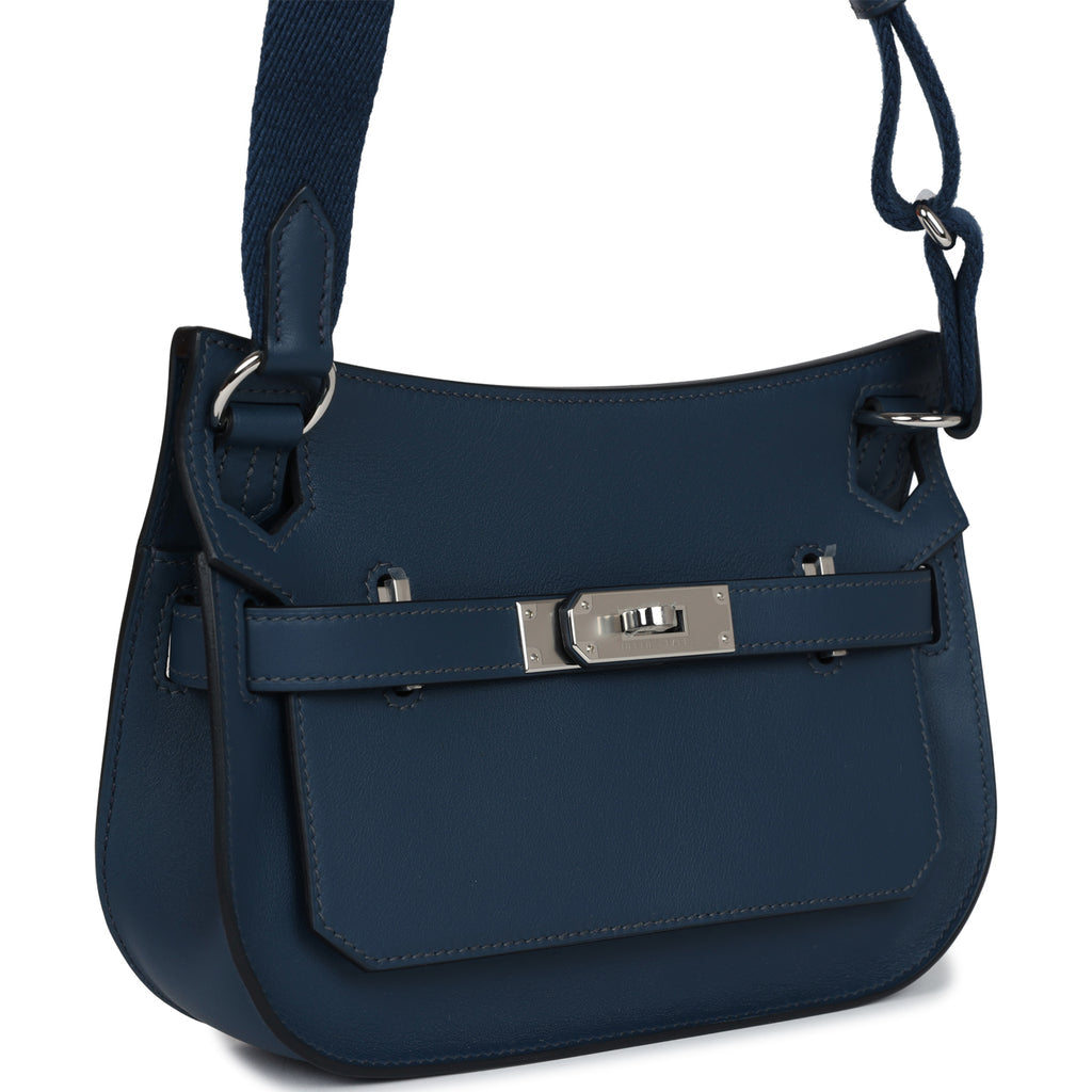 Hermès Mini Jypsiere Bleu De Prusse Swift Palladium Hardware
