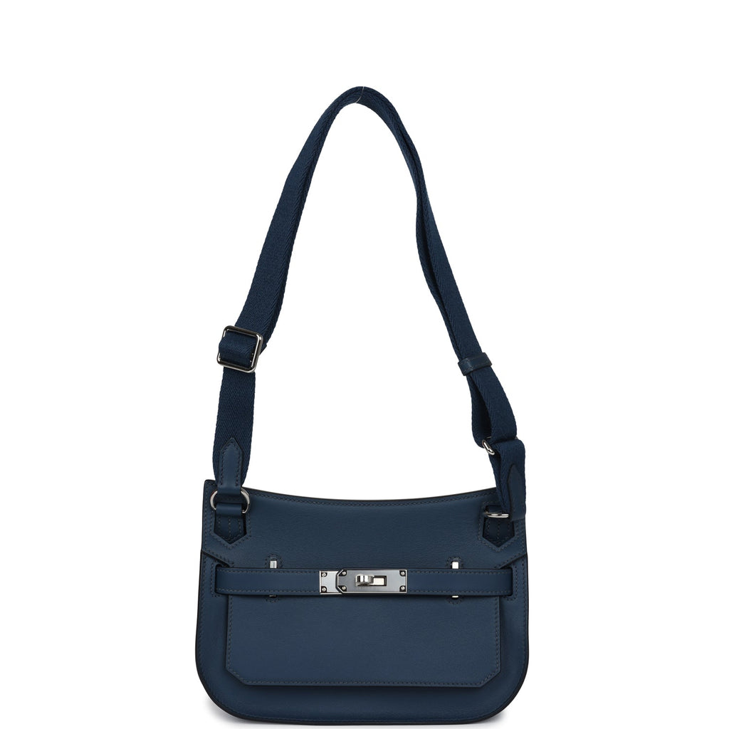 Hermès Mini Jypsiere Bleu De Prusse Swift Palladium Hardware