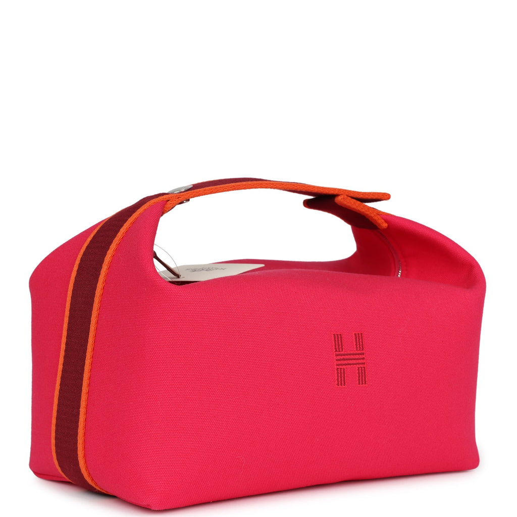 Hermès Bride-A-Brac GM Hibiscus Canvas Palladium Hardware