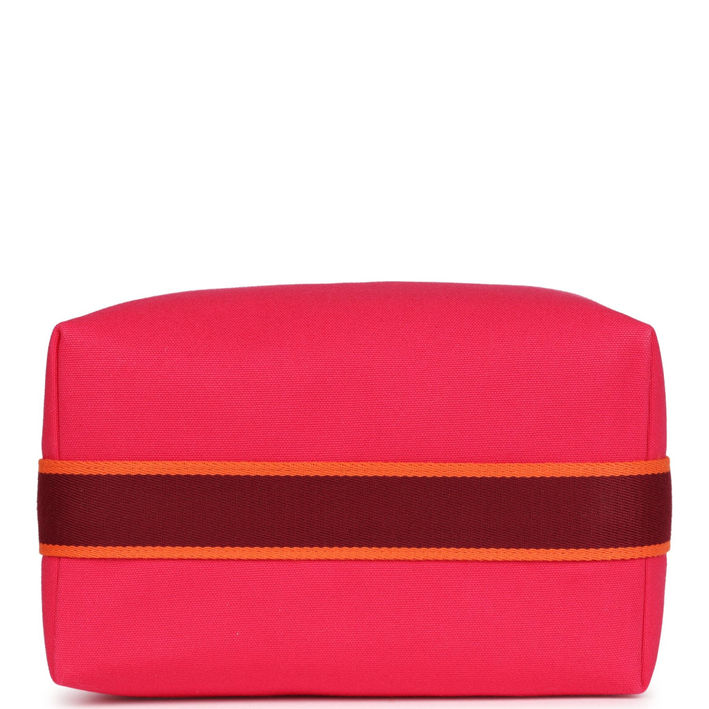 Hermès Bride-A-Brac GM Hibiscus Canvas Palladium Hardware