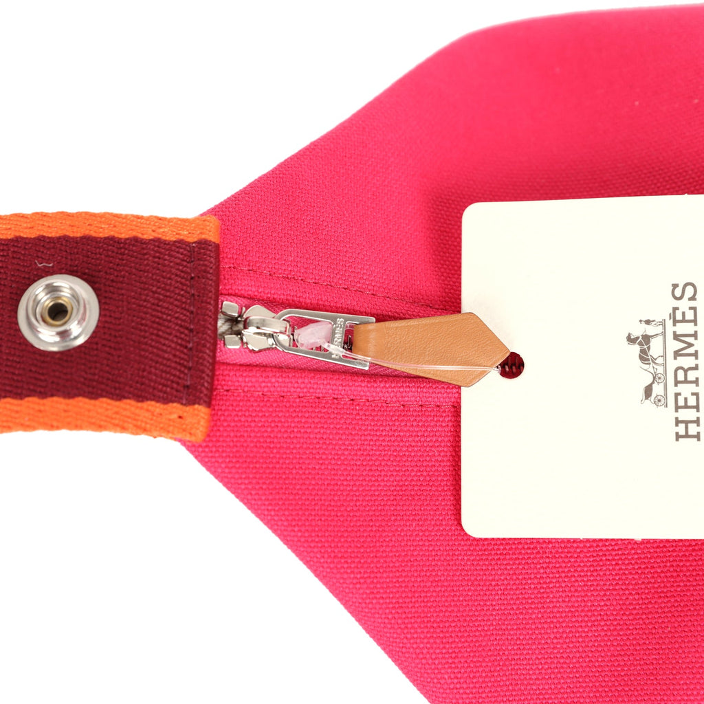 Hermès Bride-A-Brac GM Hibiscus Canvas Palladium Hardware