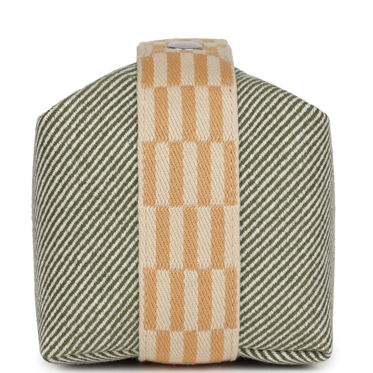 Hermès Bride-A-Brac PM Vert Foret H Natte Canvas and Wool Palladium Hardware