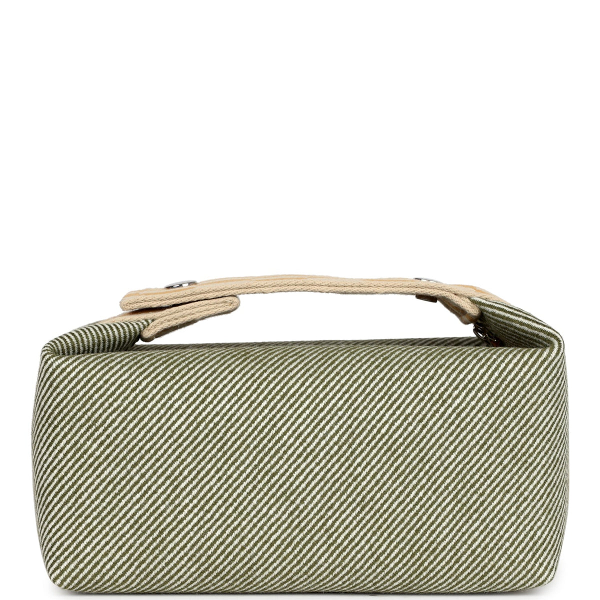 Hermès Bride-A-Brac PM Vert Foret H Natte Canvas and Wool Palladium Hardware