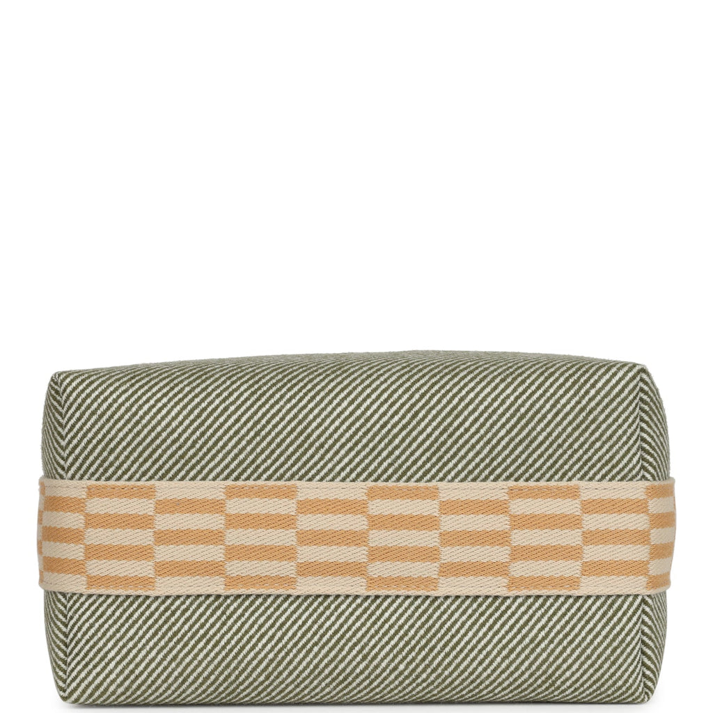 Hermès Bride-A-Brac PM Vert Foret H Natte Canvas and Wool Palladium Hardware