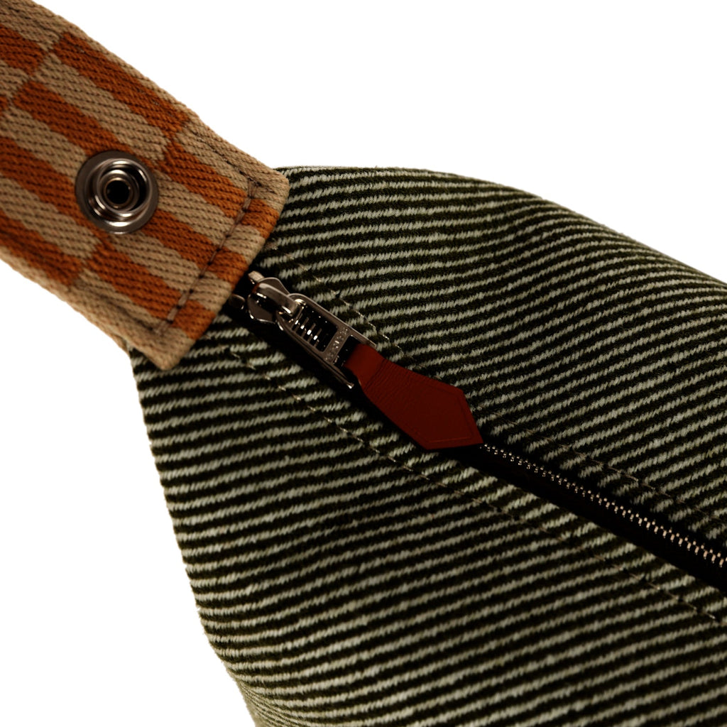 Hermès Bride-A-Brac PM Vert Foret H Natte Canvas and Wool Palladium Hardware