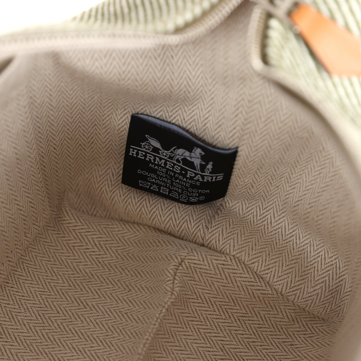 Hermès Bride-A-Brac PM Vert Foret H Natte Canvas and Wool Palladium Hardware