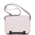 Hermès Geta Mauve Pale and Rouge Sellier Chevre Palladium Hardware