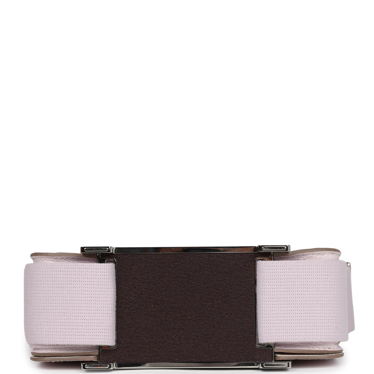 Hermès Geta Mauve Pale and Rouge Sellier Chevre Palladium Hardware